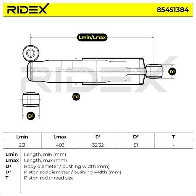 Shock Absorber RIDEX 854S1384 854S1384 - photo 8