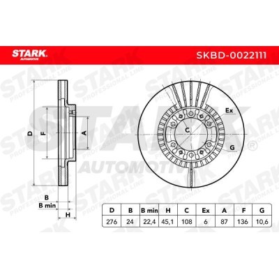 Brake Disc Stark SKBD-0022111 SKBD-0022111 - photo 5