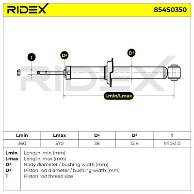 Shock Absorber RIDEX 854S0350 854S0350 - photo 8