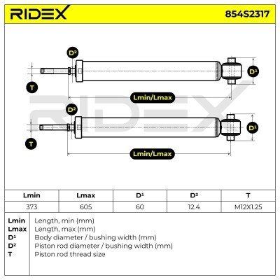 Shock Absorber RIDEX 854S2317 854S2317 - photo 4