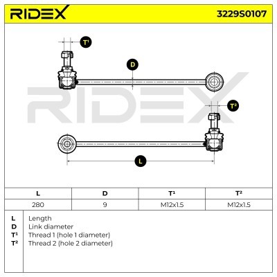 Stabilizer Link RIDEX 3229S0107 3229S0107 - photo 6