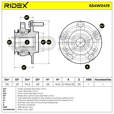 Wheel Bearing RIDEX 654W0419 654W0419 - photo 6