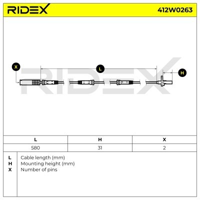 ABS Sensor RIDEX 412W0263 412W0263 - photo 6
