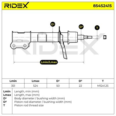 Shock Absorber RIDEX 854S2415 854S2415 - photo 8