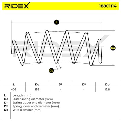 Suspension Spring RIDEX 188C1114 188C1114 - photo 4