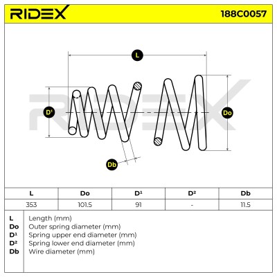 Suspension Spring RIDEX 188C0057 188C0057 - photo 5