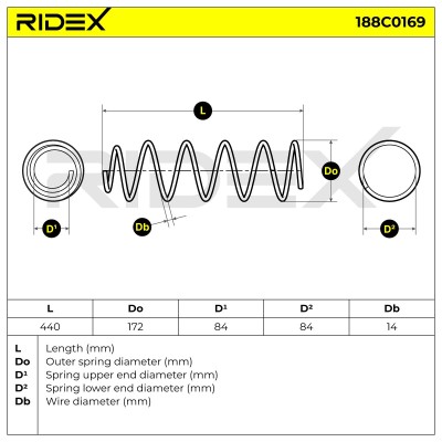 Suspension Spring RIDEX 188C0169 188C0169 - photo 5