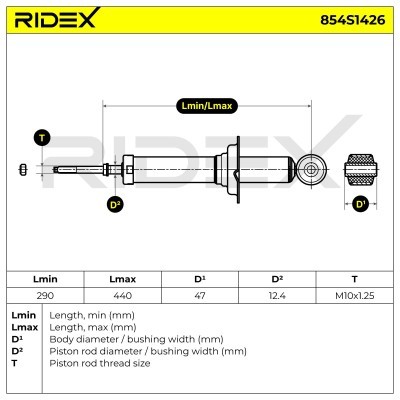 Shock Absorber RIDEX 854S1426 854S1426 - photo 4