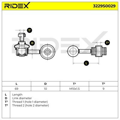 Stabilizer Link RIDEX 3229S0029 3229S0029 - photo 6
