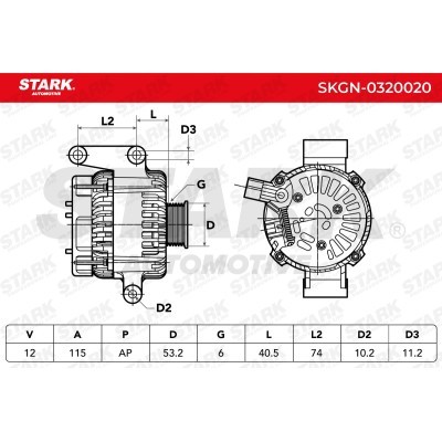 Alternator Stark SKGN-0320020 SKGN-0320020 - photo 6