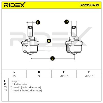 Stabilizer Link RIDEX 3229S0439 3229S0439 - photo 5
