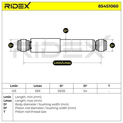 Shock Absorber RIDEX 854S1060 854S1060 - photo 7