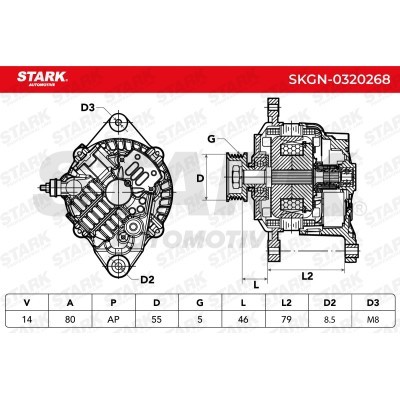 Alternator Stark SKGN-0320268 SKGN-0320268 - photo 5