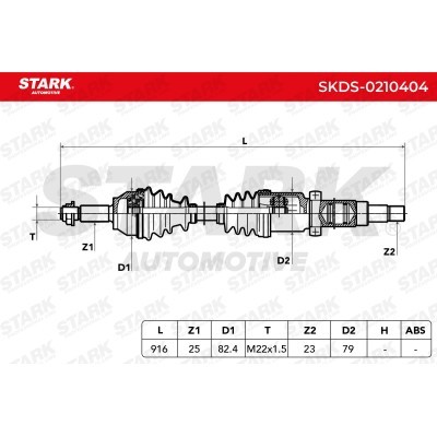 Drive Shaft Stark SKDS-0210404 SKDS-0210404 - photo 7