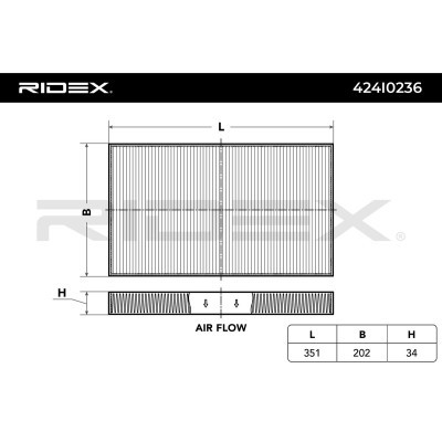 Cabin Air Filter RIDEX 424I0236 424I0236 - photo 3