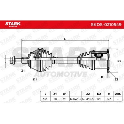 Drive Shaft Stark SKDS-0210549 SKDS-0210549 - photo 9