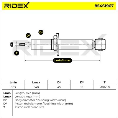 Shock Absorber RIDEX 854S1967 854S1967 - photo 8