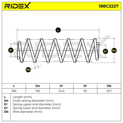 Suspension Spring RIDEX 188C2227 188C2227 - photo 5