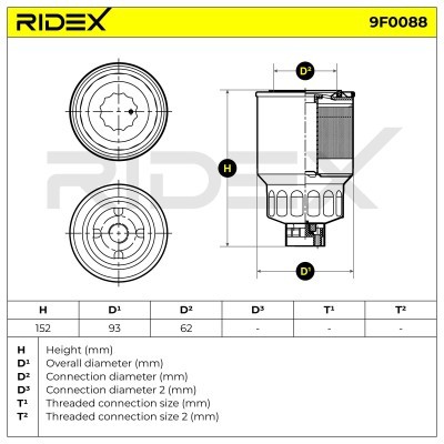 Fuel Filter RIDEX 9F0088 9F0088 - photo 5