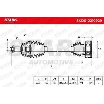 Drive Shaft Stark SKDS-0210929 SKDS-0210929 - photo 7