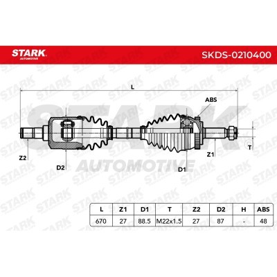 Drive Shaft Stark SKDS-0210400 SKDS-0210400 - photo 7