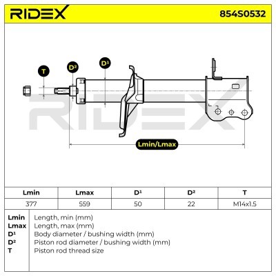 Shock Absorber RIDEX 854S0532 854S0532 - photo 9