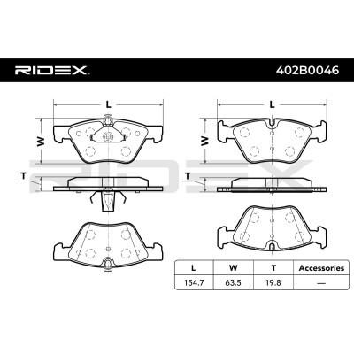 Brake Pads Set RIDEX 402B0046 402B0046 - photo 5