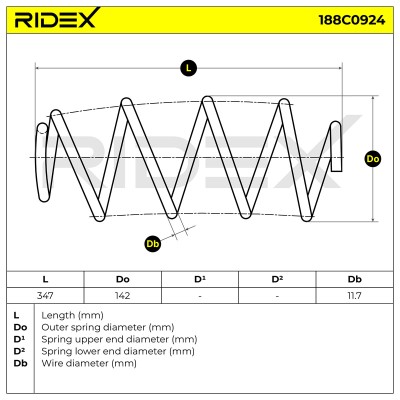 Suspension Spring RIDEX 188C0924 188C0924 - photo 4