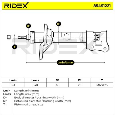 Shock Absorber RIDEX 854S1221 854S1221 - photo 8