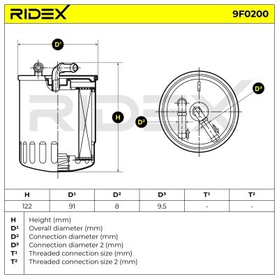 Fuel Filter RIDEX 9F0200 9F0200 - photo 6