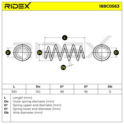 Suspension Spring RIDEX 188C0563 188C0563 - photo 5