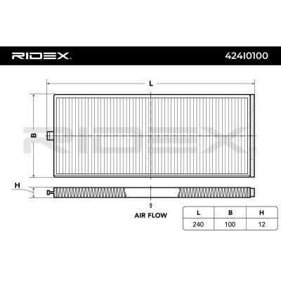 Cabin Air Filter RIDEX 424I0100 424I0100 - photo 3