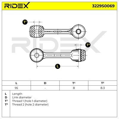 Stabilizer Link RIDEX 3229S0069 3229S0069 - photo 3