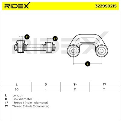 Stabilizer Link RIDEX 3229S0215 3229S0215 - photo 5