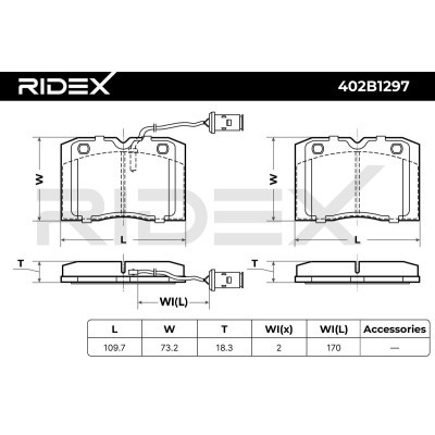 Brake Pads Set RIDEX 402B1297 402B1297 - photo 6