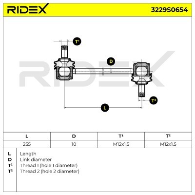 Stabilizer Link RIDEX 3229S0654 3229S0654 - photo 6