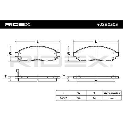 Brake Pads Set RIDEX 402B0303 402B0303 - photo 4