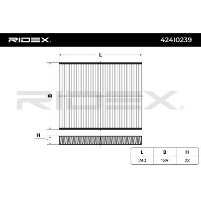 Cabin Air Filter RIDEX 424I0239 424I0239 - photo 3