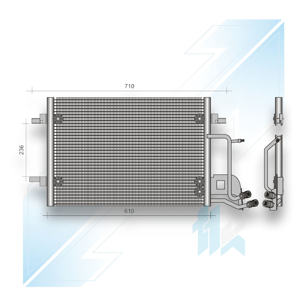 Condenser for Audi A6  1997 - 2004/ S6 1995 210VAA64B0 - photo 1