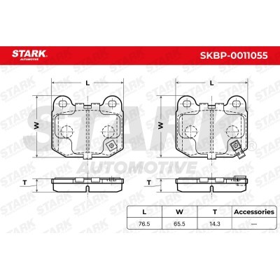 Brake Pads Set Stark SKBP-0011055 SKBP-0011055 - photo 3