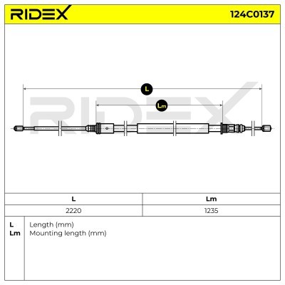 Cable Pull, Parking Brake RIDEX 124C0137 124C0137 - photo 6