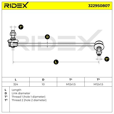 Stabilizer Link RIDEX 3229S0807 3229S0807 - photo 7