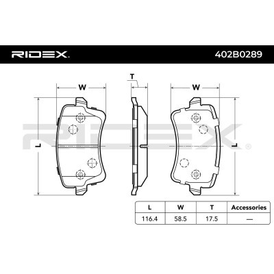 Brake Pads Set RIDEX 402B0289 402B0289 - photo 5