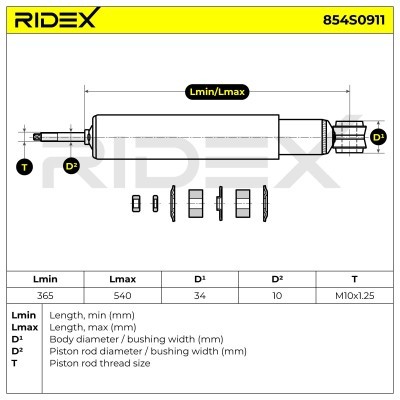 Shock Absorber RIDEX 854S0911 854S0911 - photo 8
