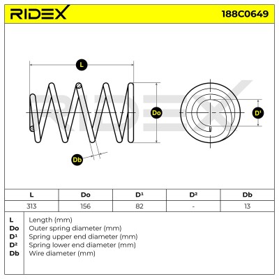 Suspension Spring RIDEX 188C0649 188C0649 - photo 6