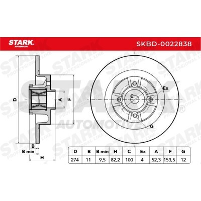 Brake Disc Stark SKBD-0022838 SKBD-0022838 - photo 3