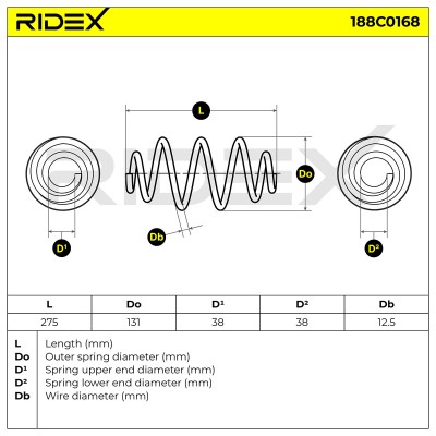 Suspension Spring RIDEX 188C0168 188C0168 - photo 5