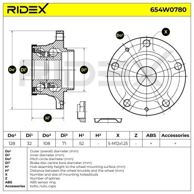 Wheel Bearing RIDEX 654W0780 654W0780 - photo 5