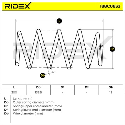 Suspension Spring RIDEX 188C0832 188C0832 - photo 4
