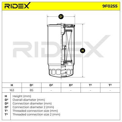 Fuel Filter RIDEX 9F0255 9F0255 - photo 6